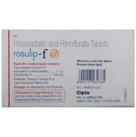 rosulip f 5mg tablet 10's